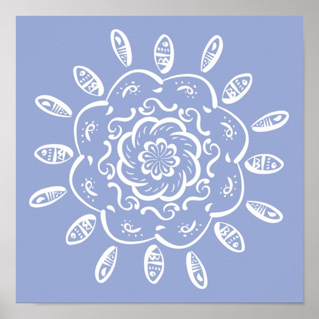 Affiches Blueberry Mandala (Devant)