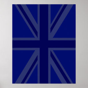 Affiches Blues pour un drapeau britannique Union Jack