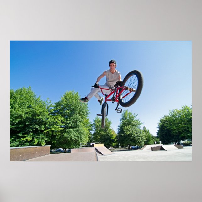 Affiches BMX Bike Stunt queue whip (Devant)
