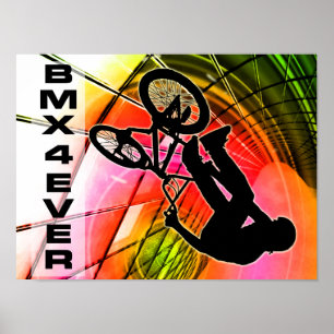 Affiches BMX en lignes et cercles BMX 4 Jamais