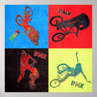 Affiches BMX, explosion de couleur, Copyright Karen J Willi