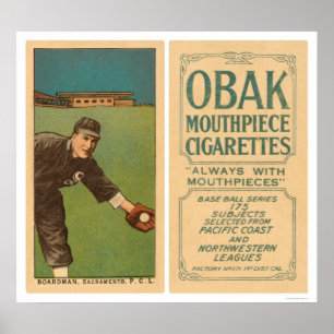 Affiches Boardman Sacramento Baseball 1910