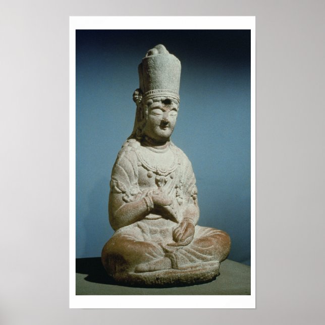Affiches Bodhisattva assis de Hansong-sa, Corée, 10e cent (Devant)