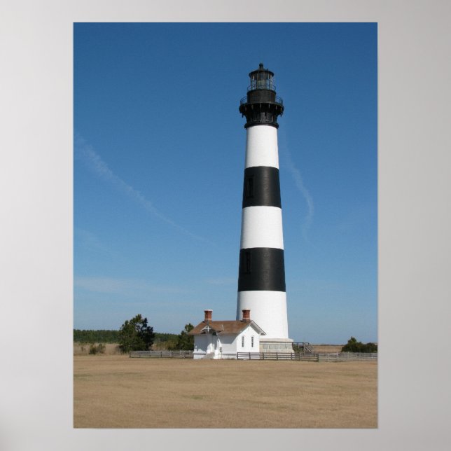 Affiches Bodie Island Lighthouse Outer Banks NC Imprimer (Devant)