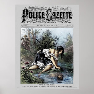 Affiches Bois aliénés d'affiche de gazette de police