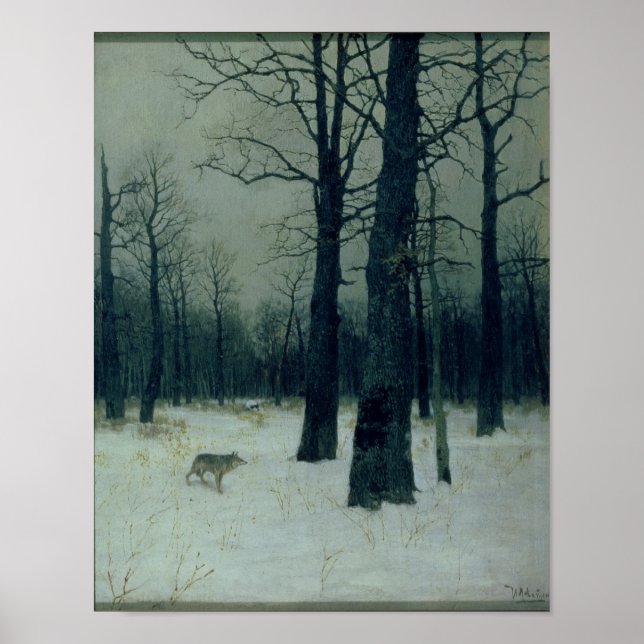 Affiches Bois en hiver, 1885 (Devant)