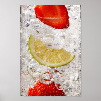 Affiches Boisson de chaux de fraise