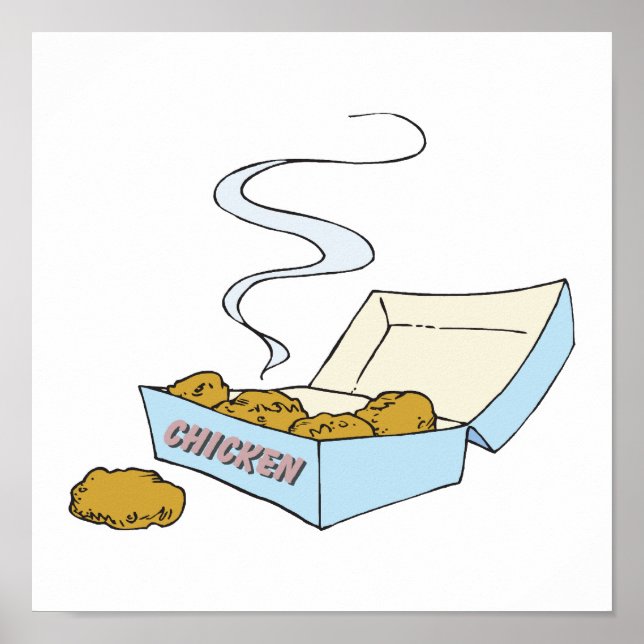 Affiches boîte de nuggets de poulet (Devant)