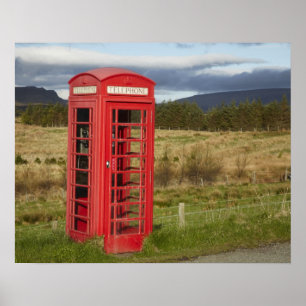 Affiches Boîte téléphonique publique, Ellishadder, près de