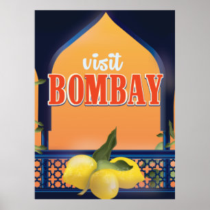 Affiches Bombay Vintage voyage Print.