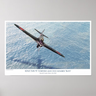 Affiches Bombe à torpilles Nakajima B5N1 Kate