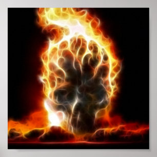 Affiches Bombe atomique du crâne