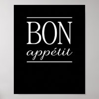 BON APPETIT Citation de dîner de cuisine noire