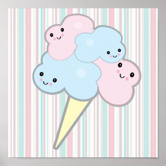 Affiches bonbons en coton kawaii
