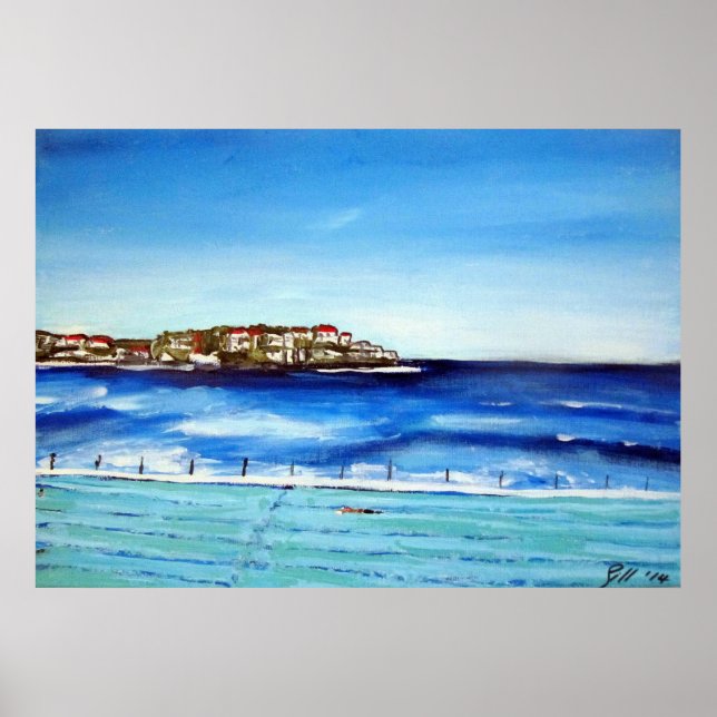 Affiches Bondi Beach Icebergs...ma couleur préférée est ble (Devant)