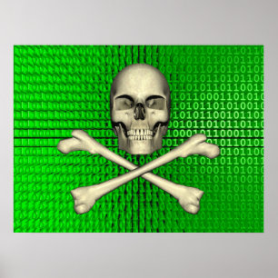 Affiches Bones croisées sur le binaire