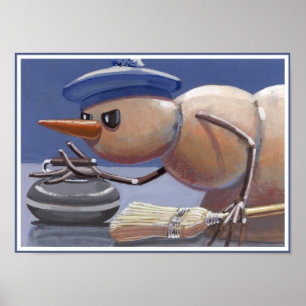 Affiches Bonhommes de neige sur la glace