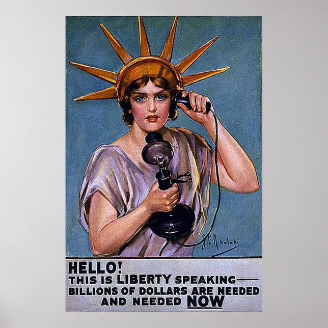 Affiches Bonjour ! C'est Liberty Speed ~ Vintage WW1 (Devant)