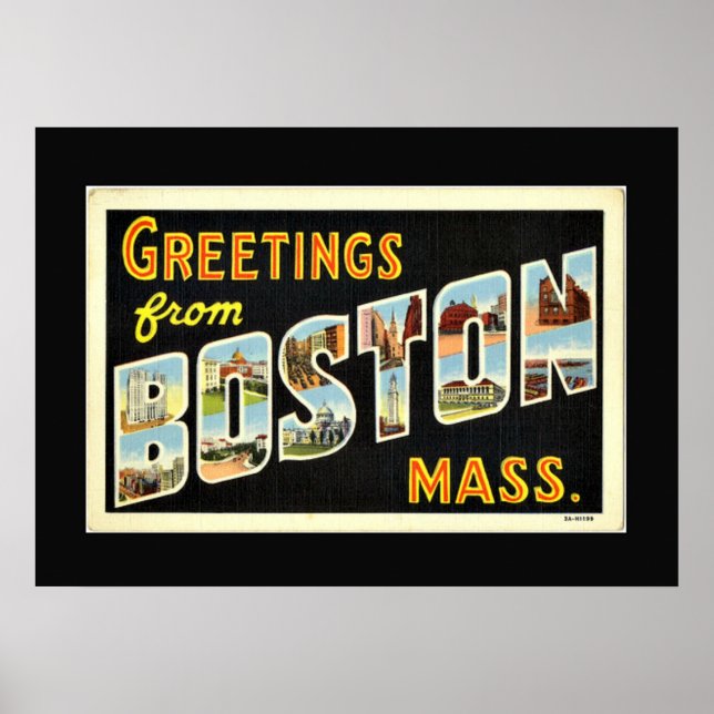 Affiches Bonjour depuis Boston, messe. (Devant)