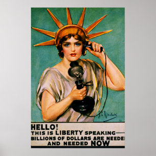 Affiches Bonjour Liberté Parlant Des Milliards Nécessaires
