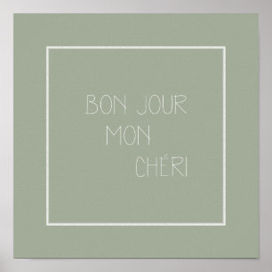 Affiches Bonjour Mon Chéri - Hello Darling - Salutation fra