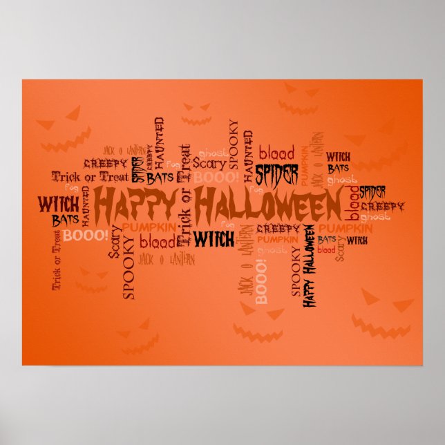 Affiches Bonne typographie d'Halloween (Devant)