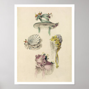 Affiches Bonnets pour l'occasion, plaque de mode de Ackerm