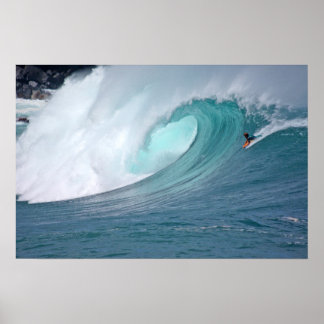 Affiches Boogieboarder de la baie de Waimea