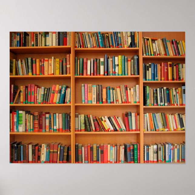 Affiches Books on Bookshelf Background (Devant)