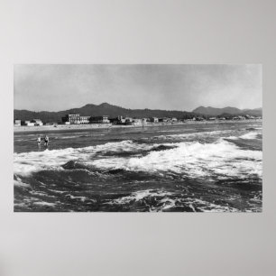 Affiches Bord de la mer, scène de plage de l'Orégon de
