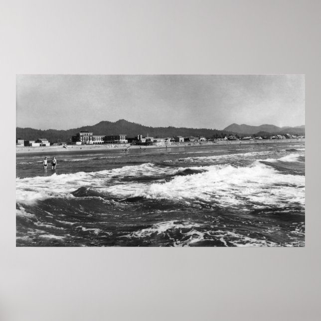 Affiches Bord de mer, Oregon Beach Scene de Water Photograp (Devant)