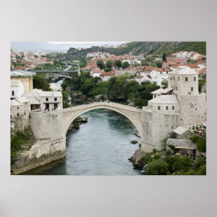 Affiches Bosnie-Herzégovine - Mostar. L'ancien pont