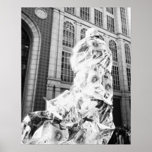 Affiches Boston, MA USA, Coureur à Foil Boston Marathon