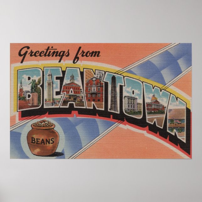 Affiches Boston, Massachusetts (Bean Town) (Devant)