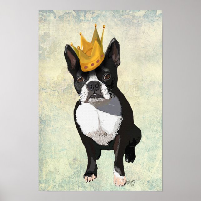 Affiches Boston Terrier et Crown (Devant)