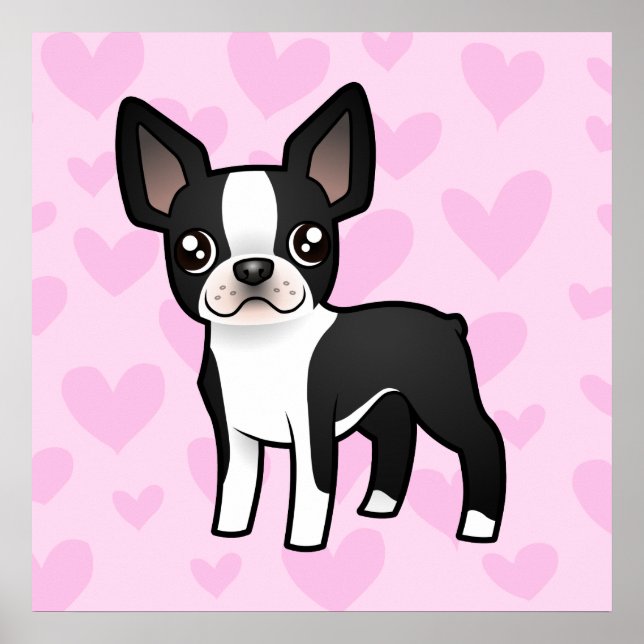 Affiches Boston Terrier Love (Devant)