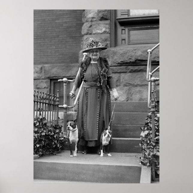 Affiches Boston Terriers et mode des années 1920 (Devant)