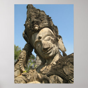 Affiches Bouddha allongé ... Nong Khai, Isan, Thaïlande