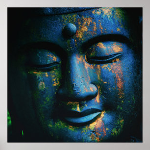 Affiches Bouddha Bleu Om Peace