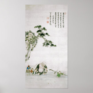 Affiches Bouddha Crossing River Watanabe Shuseki Art