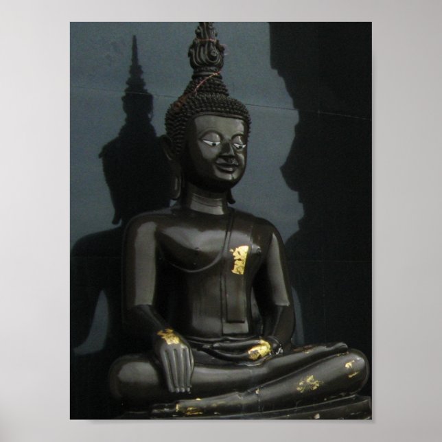 Affiches Bouddha noir ... toile (Devant)