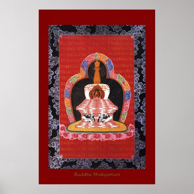 Affiches Bouddha Shakyamuni 4 Série d'affiches d'art religi (Devant)