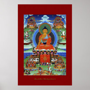 Affiches Bouddha Shakyamuni Série d'affiches d'art religieu