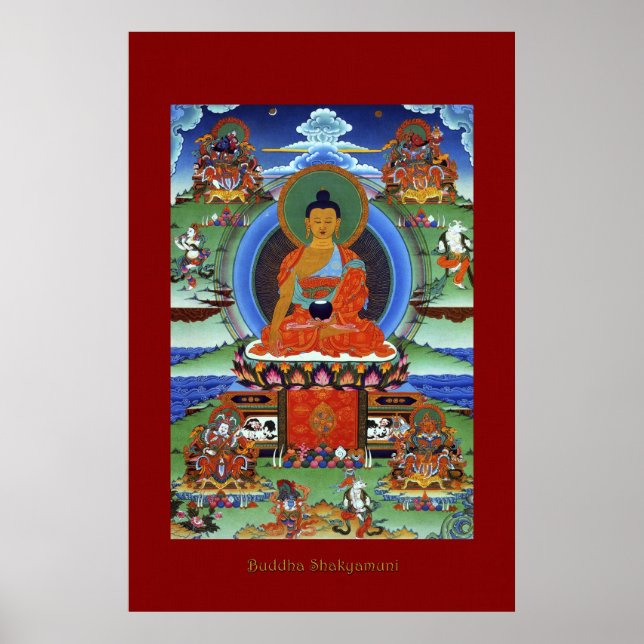 Affiches Bouddha Shakyamuni Série d'affiches d'art religieu (Devant)