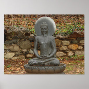 Affiches Bouddha sous la pluie