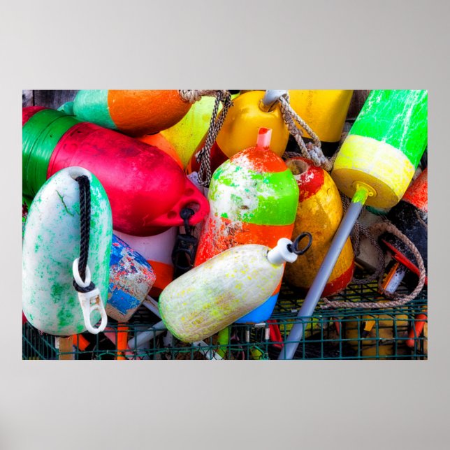 Affiches Bouées de homard à Bass Harbour (Devant)