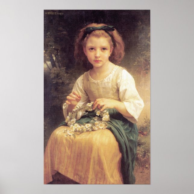 Affiches Bouguereau-Enfant Brailler Une Couronne (Devant)