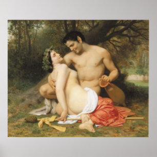Affiches Bouguereau - Faune et Bacchante