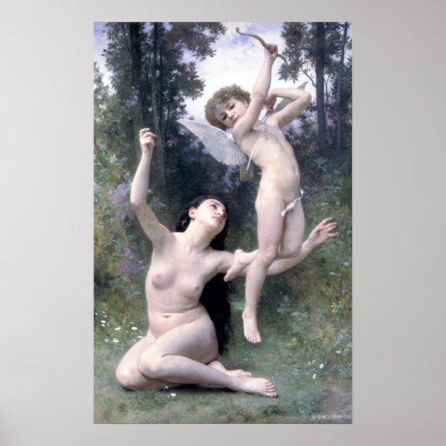 Affiches Bouguereau - L'Amour's'Envole (Devant)