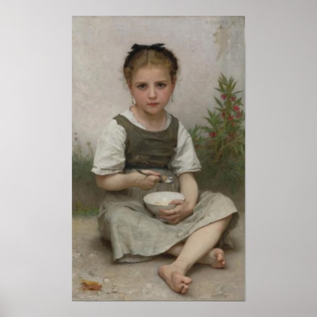 Affiches Bouguereau - Le Déjeuner du Matin (Devant)